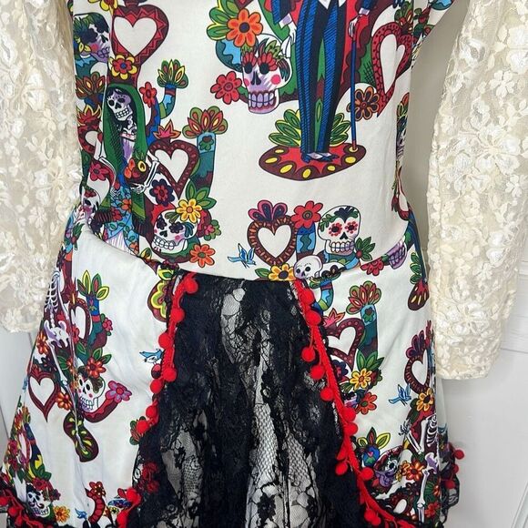 Spirit La Novia Day of the Dead Sugar Skull Bride Dress Size XL - Picture 3 of 8